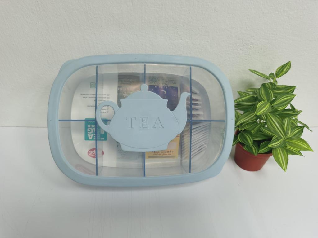 Snips, Tea Bag Airtight Storage Box with Removable Dividers, Furniture & Home Living, Home Decor