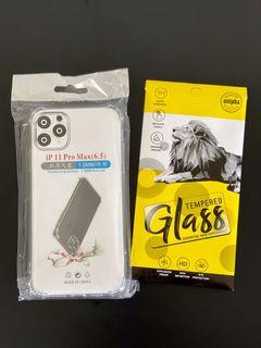 Soft Casing & Tempered Glass iPhone 11 Pro Max