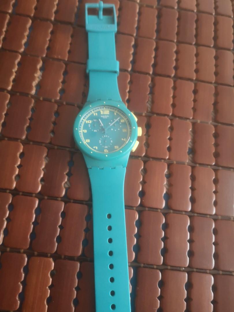 Swatch 防水9成新, 名牌精品, 精品手錶在旋轉拍賣