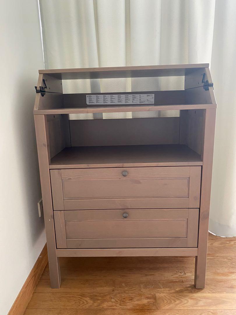 Twoyear old IKEA baby changing table and shelf, Furniture & Home
