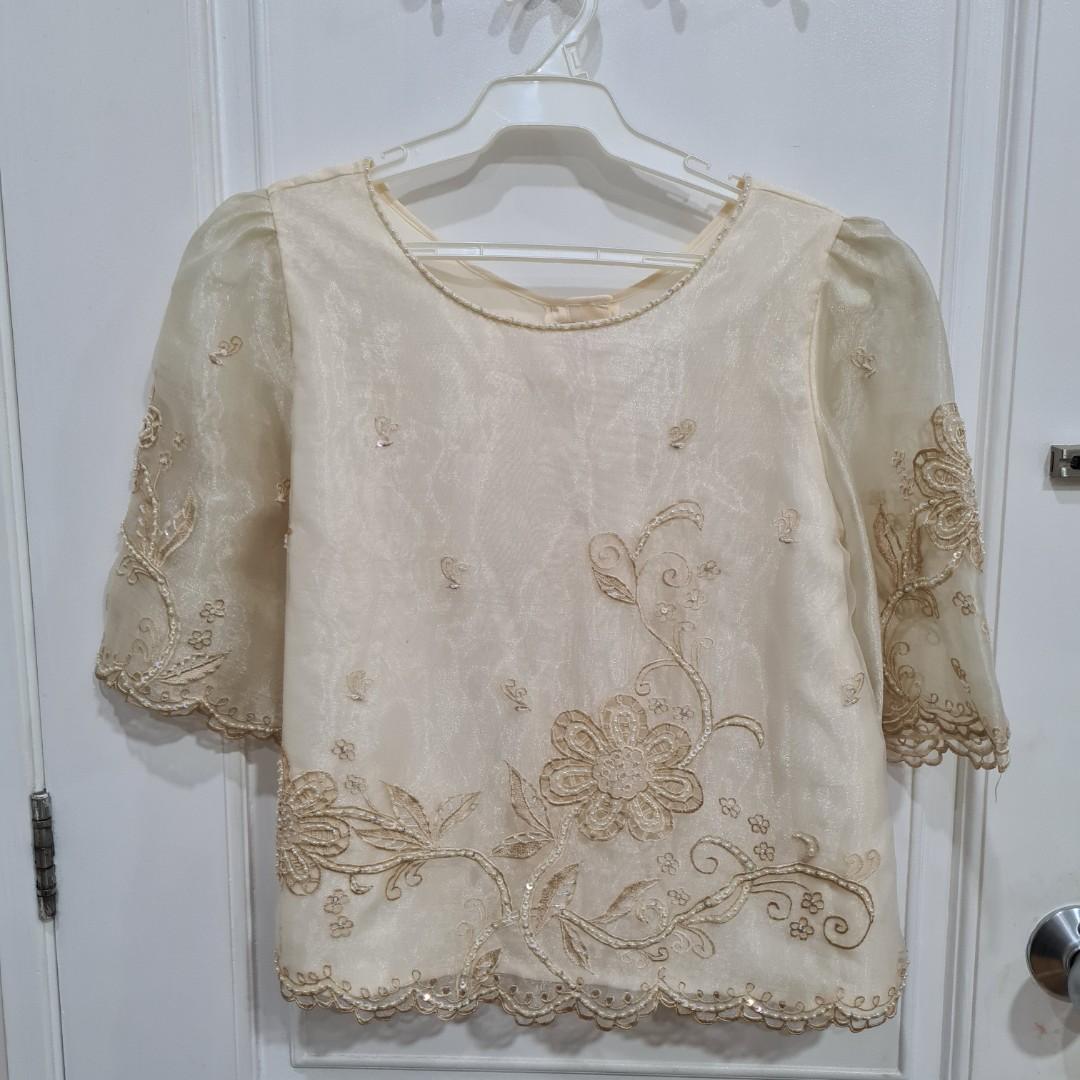TYGIE Filipiniana Blouse (with sequins), Women's Fashion, Tops, Blouses ...