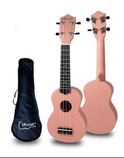 Ukunili Ukulele Soprano 21' - Matte Pink (with bag) Ukunili Ukulele Soprano 21' - Matte Pink (with bag)