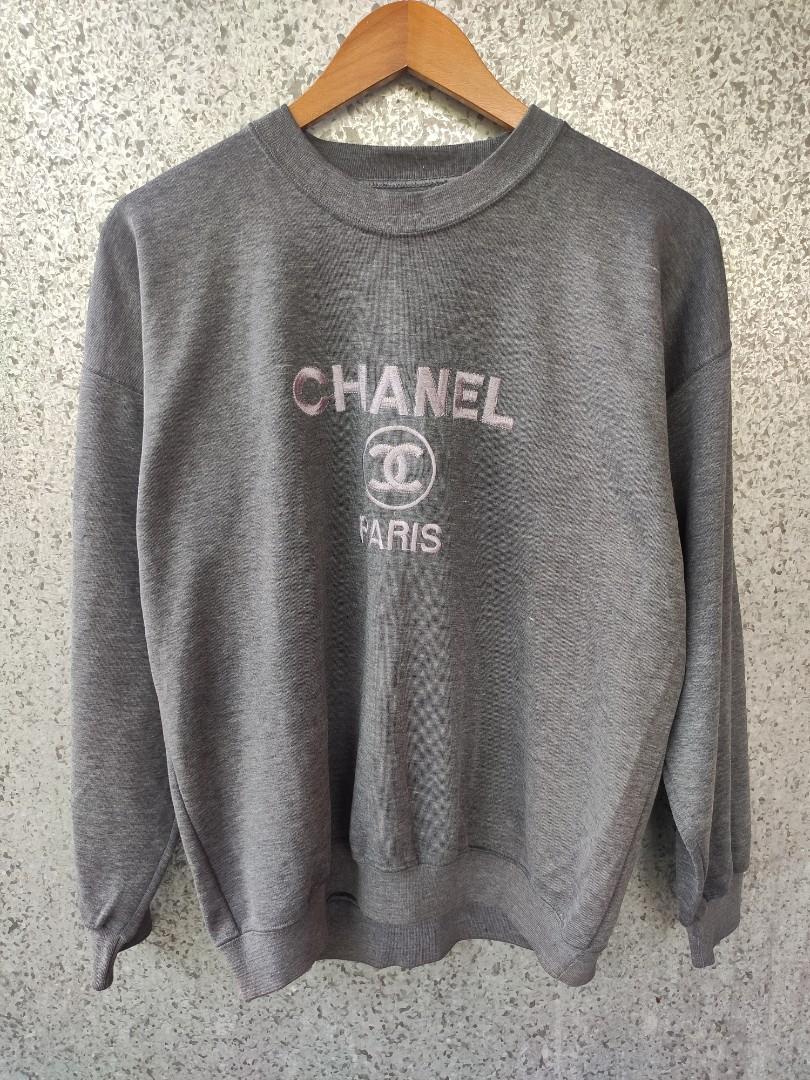 Vintage Chanel sweatshirt, Men's Fashion, Tops & Sets, Tshirts & Polo  Shirts on Carousell