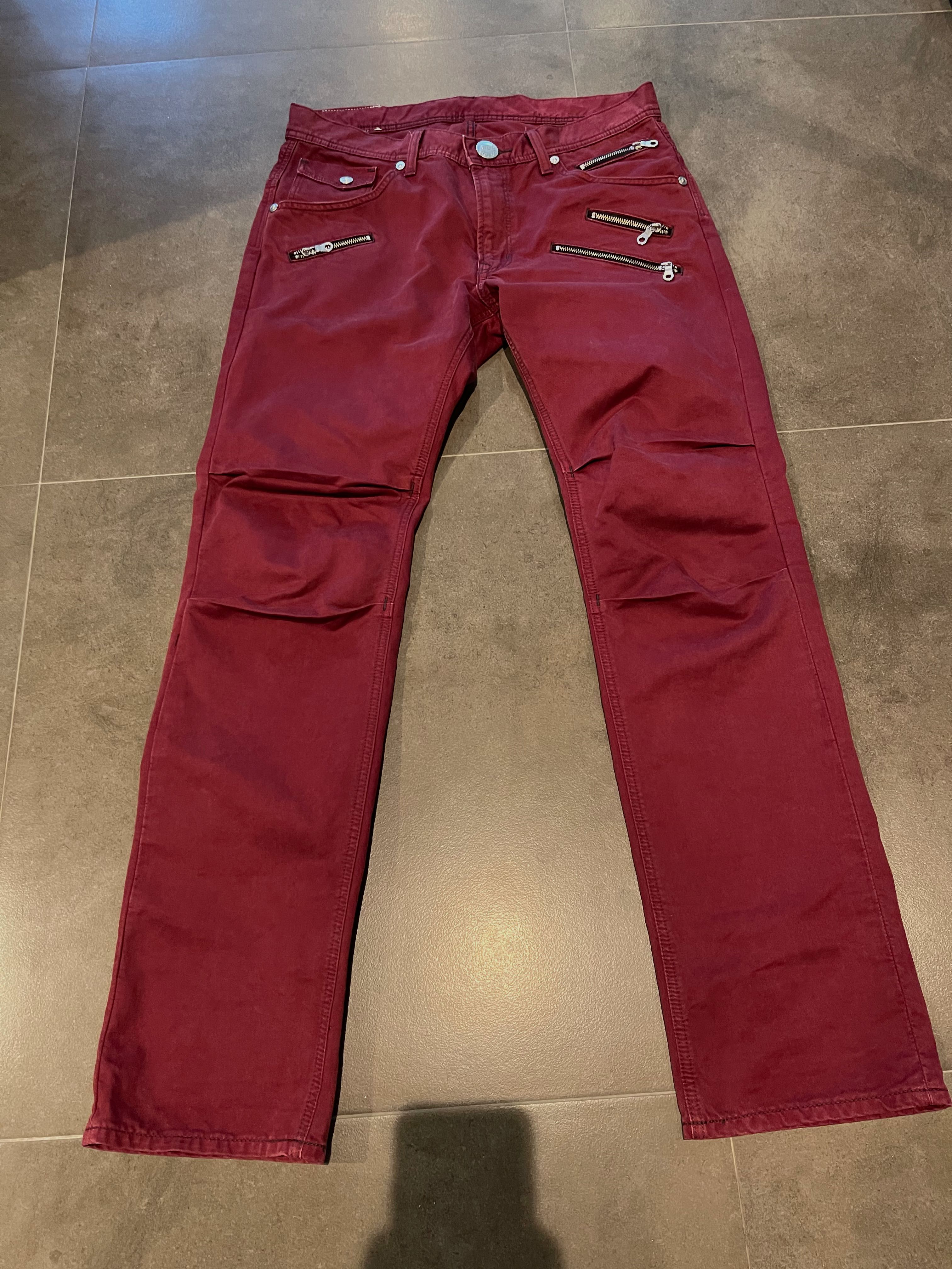 Red balmain jeans sale