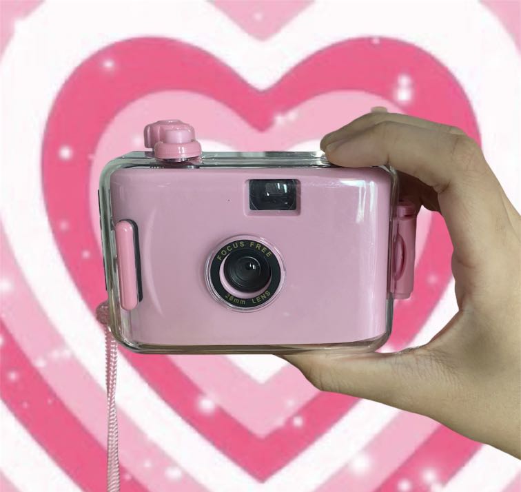 Waterproof Reusable Film Camera in Baby Pink colour Y2K Vintage Retro ...