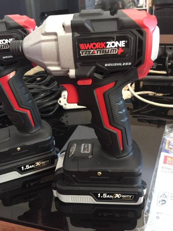 Workzone 20V Cordless Brushless Hammer Drill & Impact Driver Kit