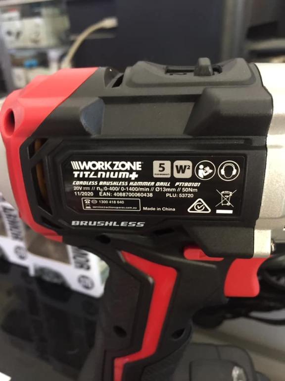 Workzone 20V Cordless Brushless Hammer Drill & Impact Driver Kit