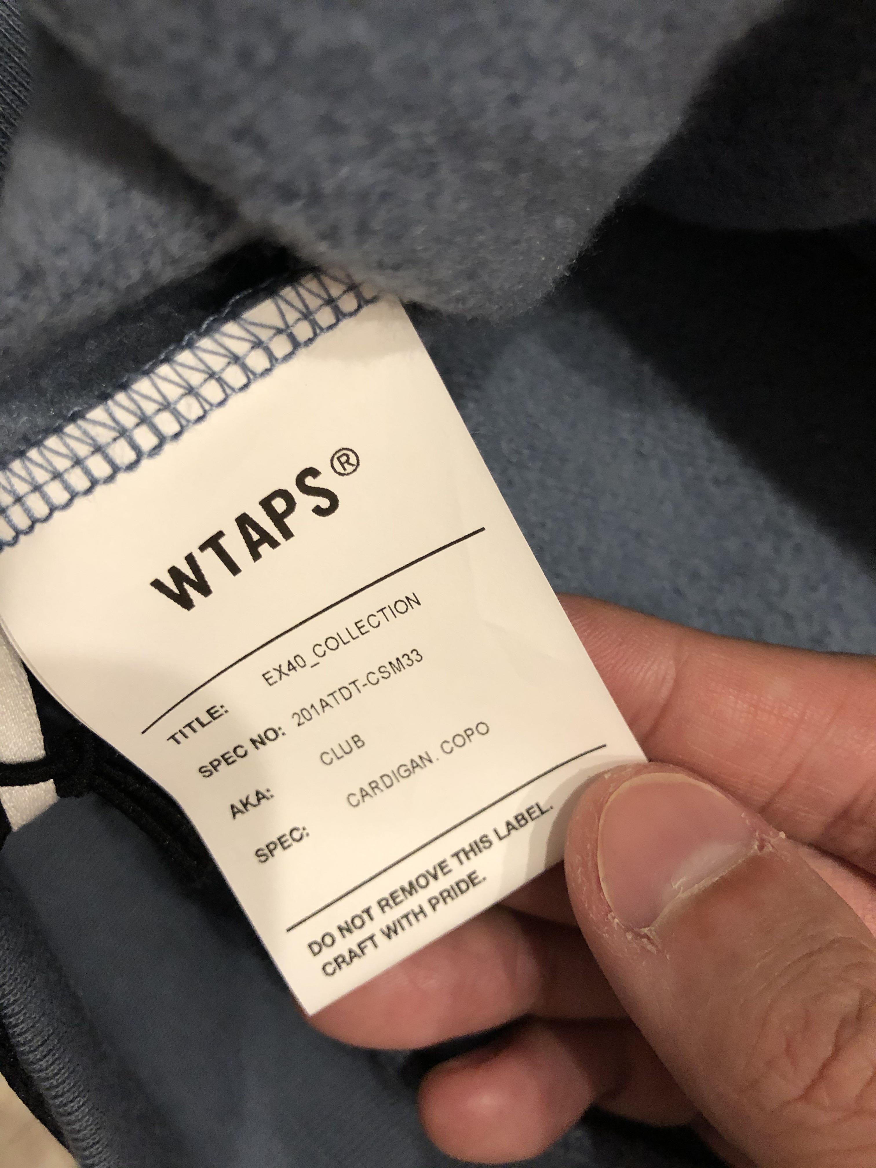 wtaps 20ss club cardigan copo sweater zip up size s blue wtvua tet