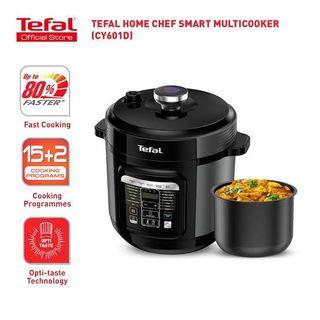 40% off Tefal Home Chef Smart 6L Multifunctional Electric Pressure Cooker (CY601D) Slowcook Low, Slowcook High, Saute/Sear, Sous Vide, Bake, Sauce Thickening and DIY