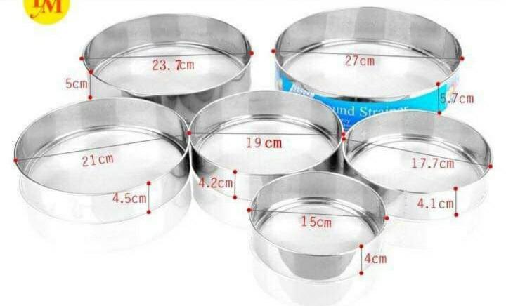 6 pcs Stainless Mesh Strainer Set/ Sifter Set for Baking (Category: Bakeware) located in Quezon City. Submitted by marieleone (Listing ID 1093736646, Image 2). Description: Item availability may be on hand or depends on stocks supply. Item, if not available, will be pre-ordered. Some items are fast-moving/easily sold. I suggest no rush shipping please. No worries if item is on hand, buyer can book same day delivery right away..