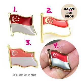 🇸🇬Singapore Flag Pins, National Day! Collection item 1