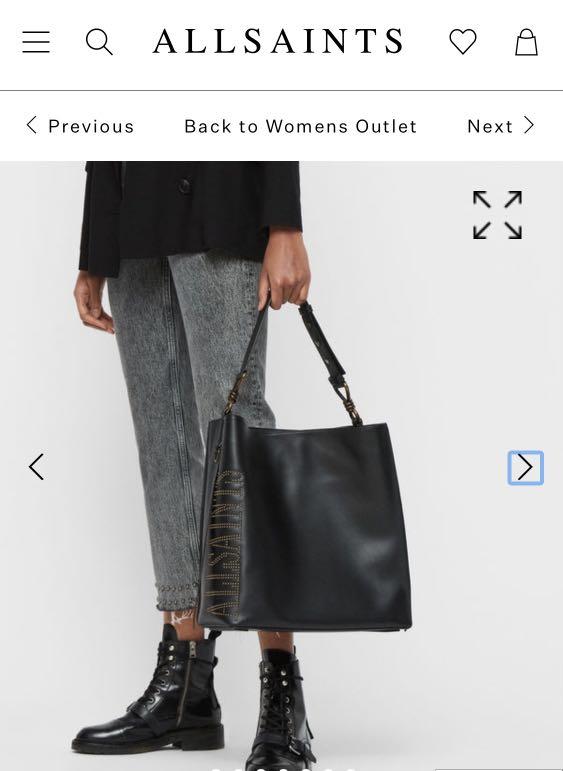 All Saint Tote bag Nina Stud North South Leather Tote Bag