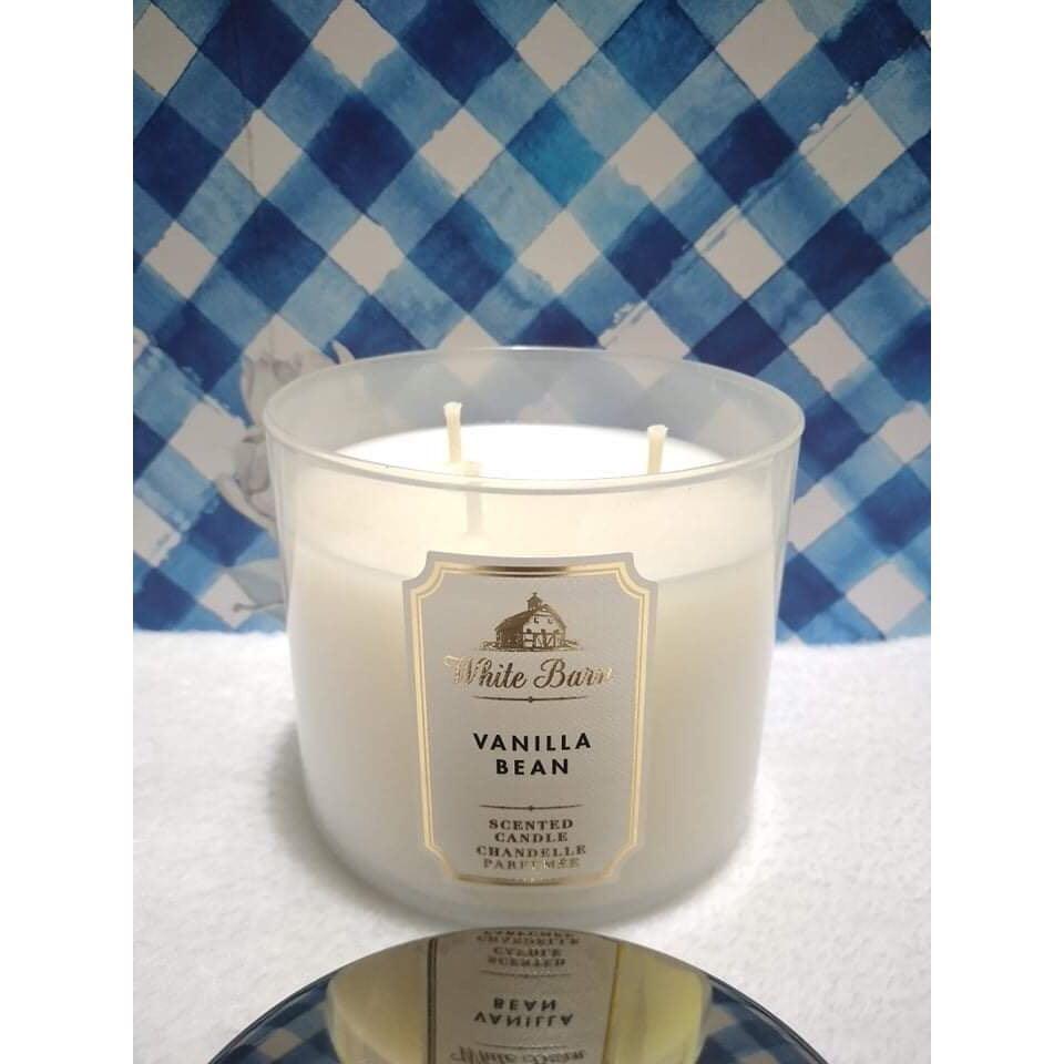 1 Bath & Body Works White Barn VANILLA BEAN Large 3-Wick Scented Candle 14.5 oz 