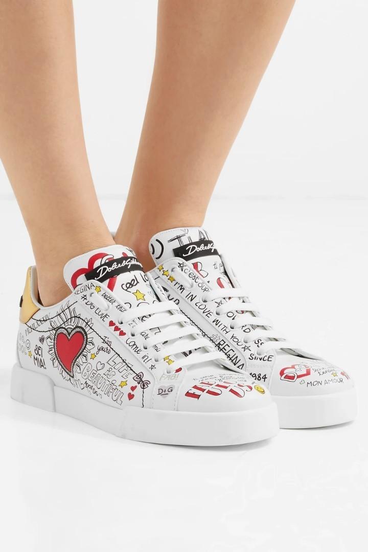 Authentic Dolce Gabbana Portofino Graffiti Sneakers