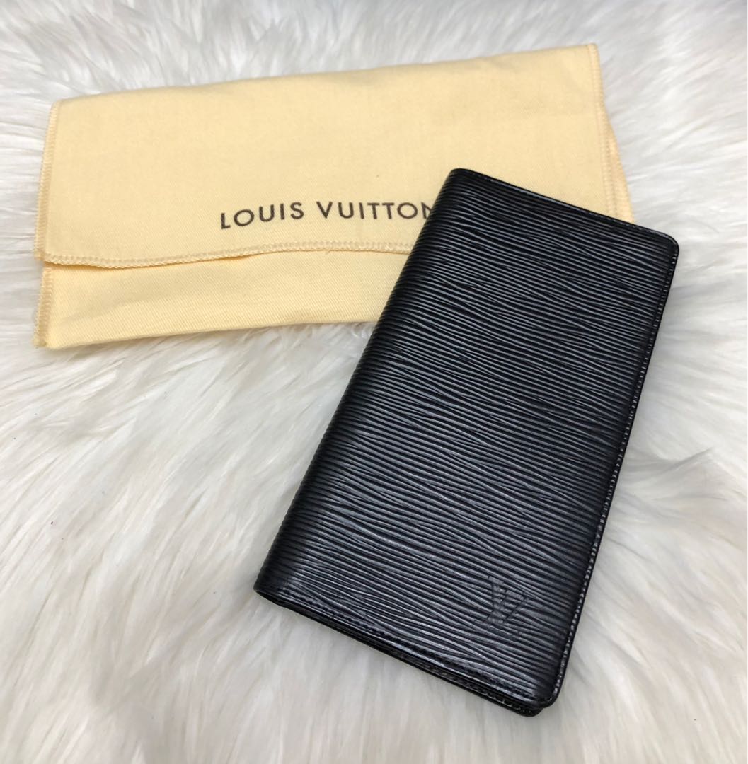 Authentic Louis Vuitton LV Epi Black Bifold Mens Wallet, Luxury