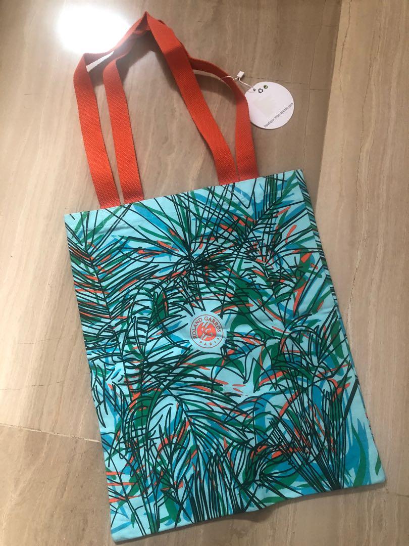 Tote Bag Roland Garros Heritage - Coton écru Et Terre Battue, Unisexe