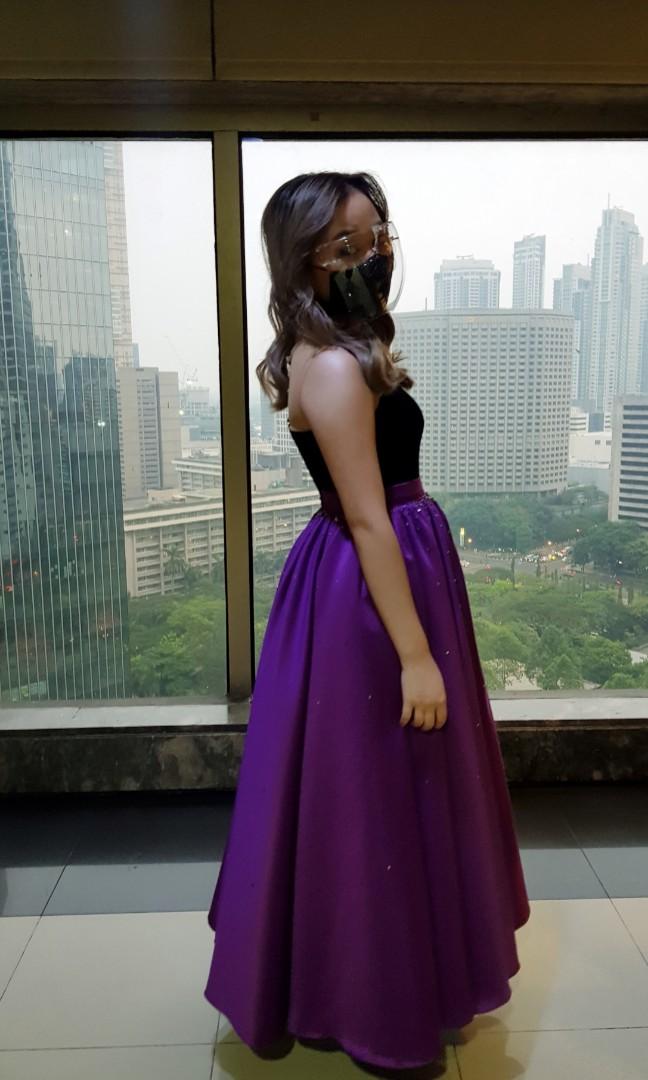 Top 78+ black and purple gown latest
