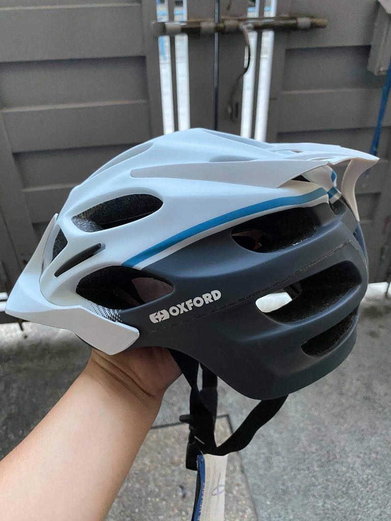 OXFORD F15 Bicycle Cycle Mountain Bike Helmet BLUE/SILVER LARGE 58-61 