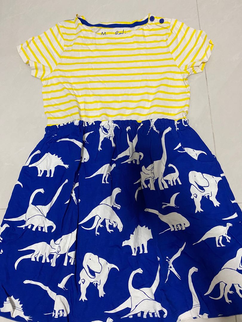 Bnwot Mini Boden Dinosaurs Dress Babies Kids Babies Kids Fashion On Carousell