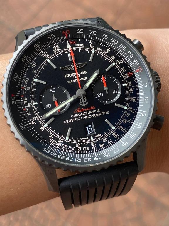 Breitling Navitimer 01 Black Steel 46 MM Luxury Watches on