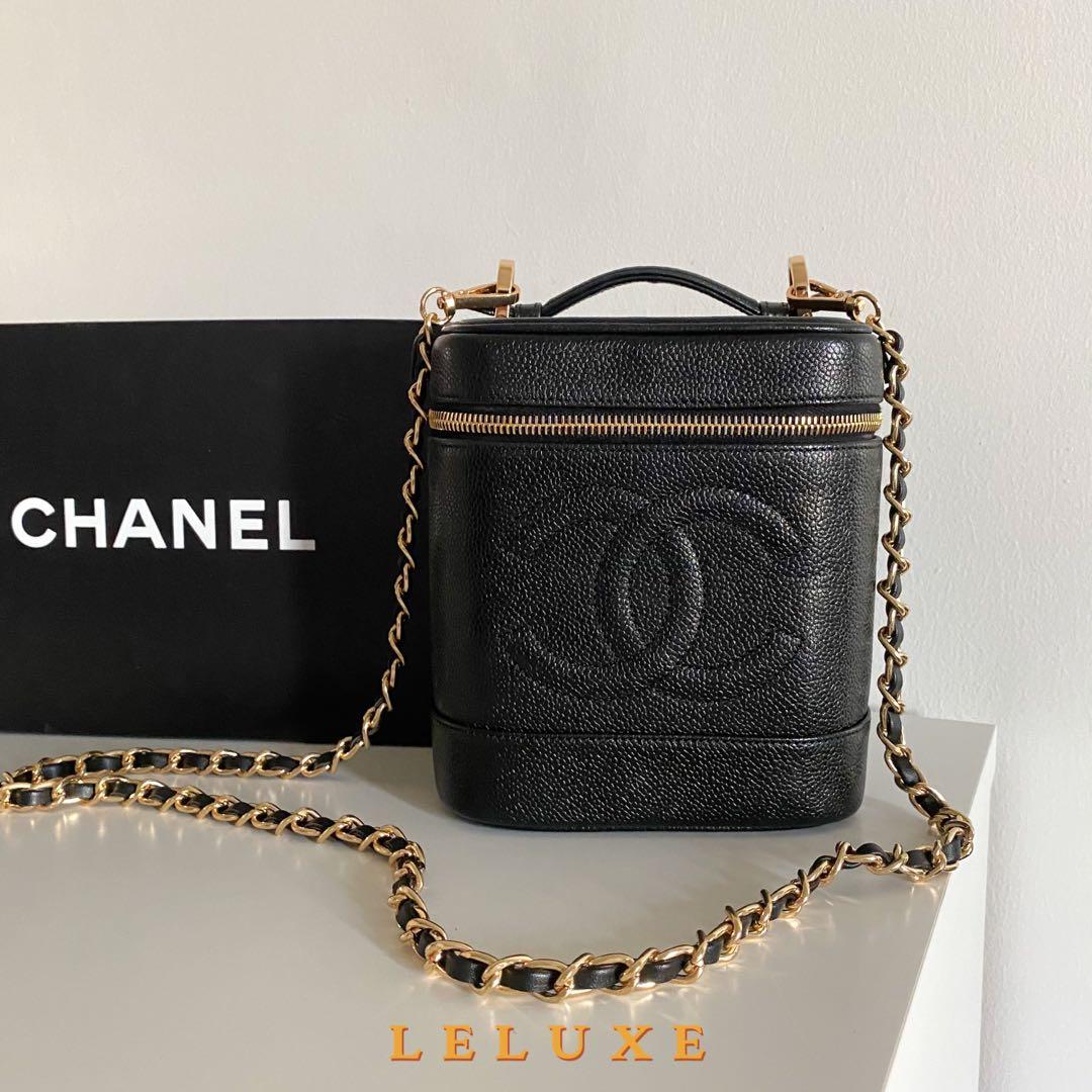 Túi xách Chanel Vanity case bag siêu cấp màu trắng viền đen size 17 cm   93314  Túi Xách Nữ Túi Xách Đẹp Túi Xách Giày Dép Nữ  Bước Thời Trang