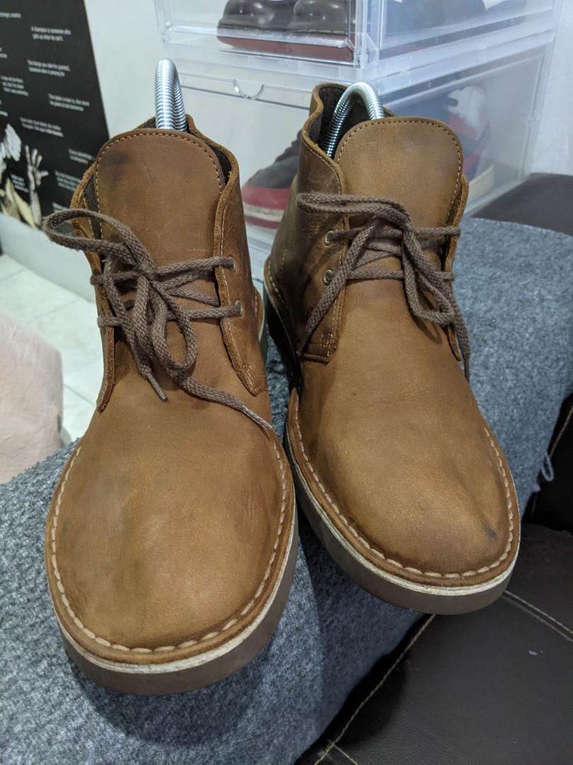 Clarks Acre Bridge Tan Leather Boots 11UK Men s Fashion Footwear