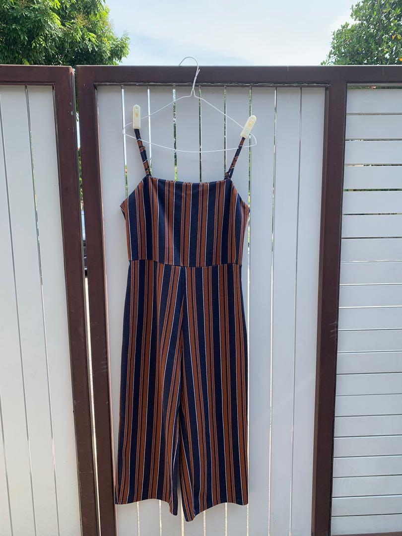 Cotton on striped jumpsuit hot sale