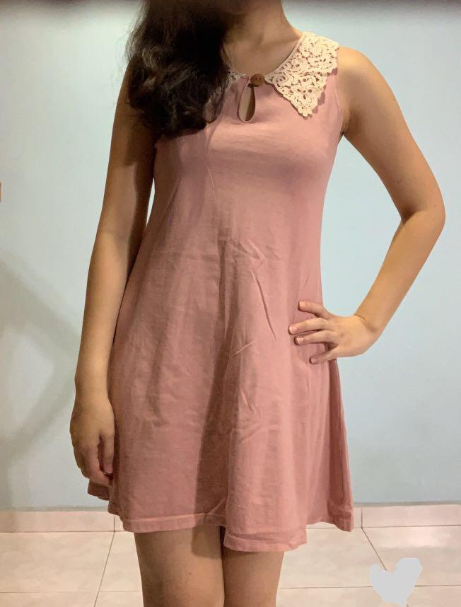 Crochet panel cami deals flare dress