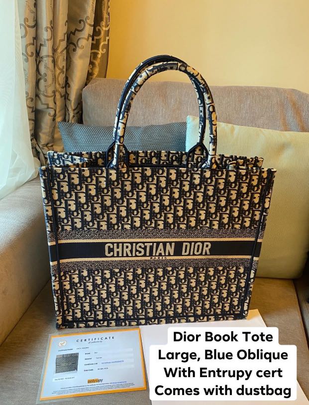 Dior Large Blue Oblique Book Tote