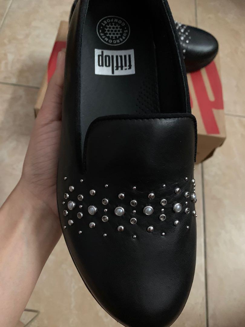 Fitflop audrey cheap pearl stud loafers