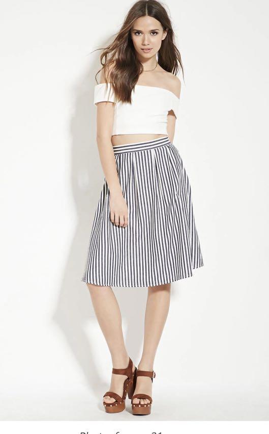 Striped skirt forever 21 shop