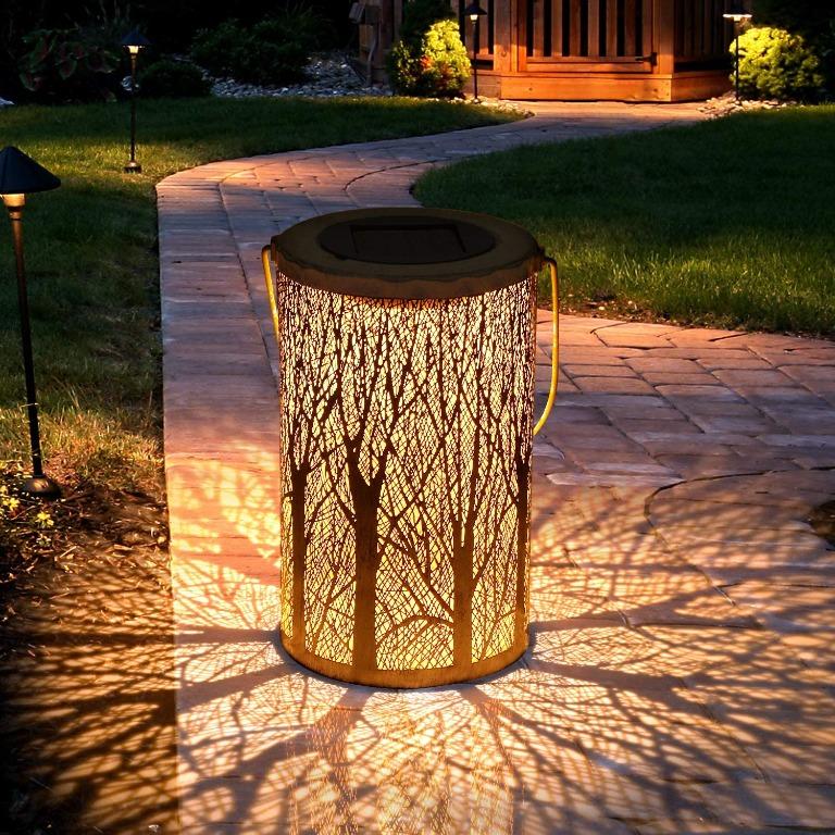 Solar Lantern Lights Tencoz Outdoor, Decorative Outdoor Lights Solar