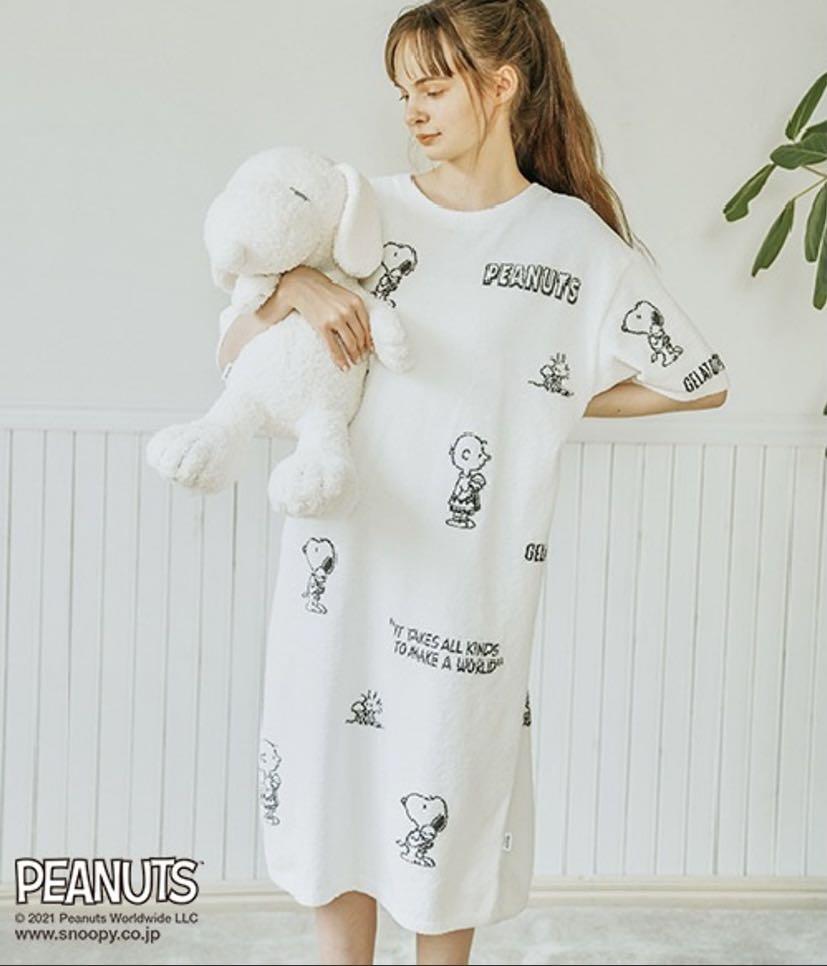 降價）Gelato Pique Snoopy聯名最新款睡衣, 她的時尚, 連身裙& 套裝