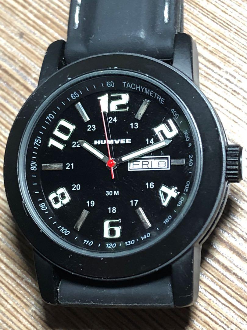 Genuine Humvee Men s Field Military Operator Watch II Waterproof Rubber Strap for EVeryday Use and Luminous hands for Tactical Night Ops