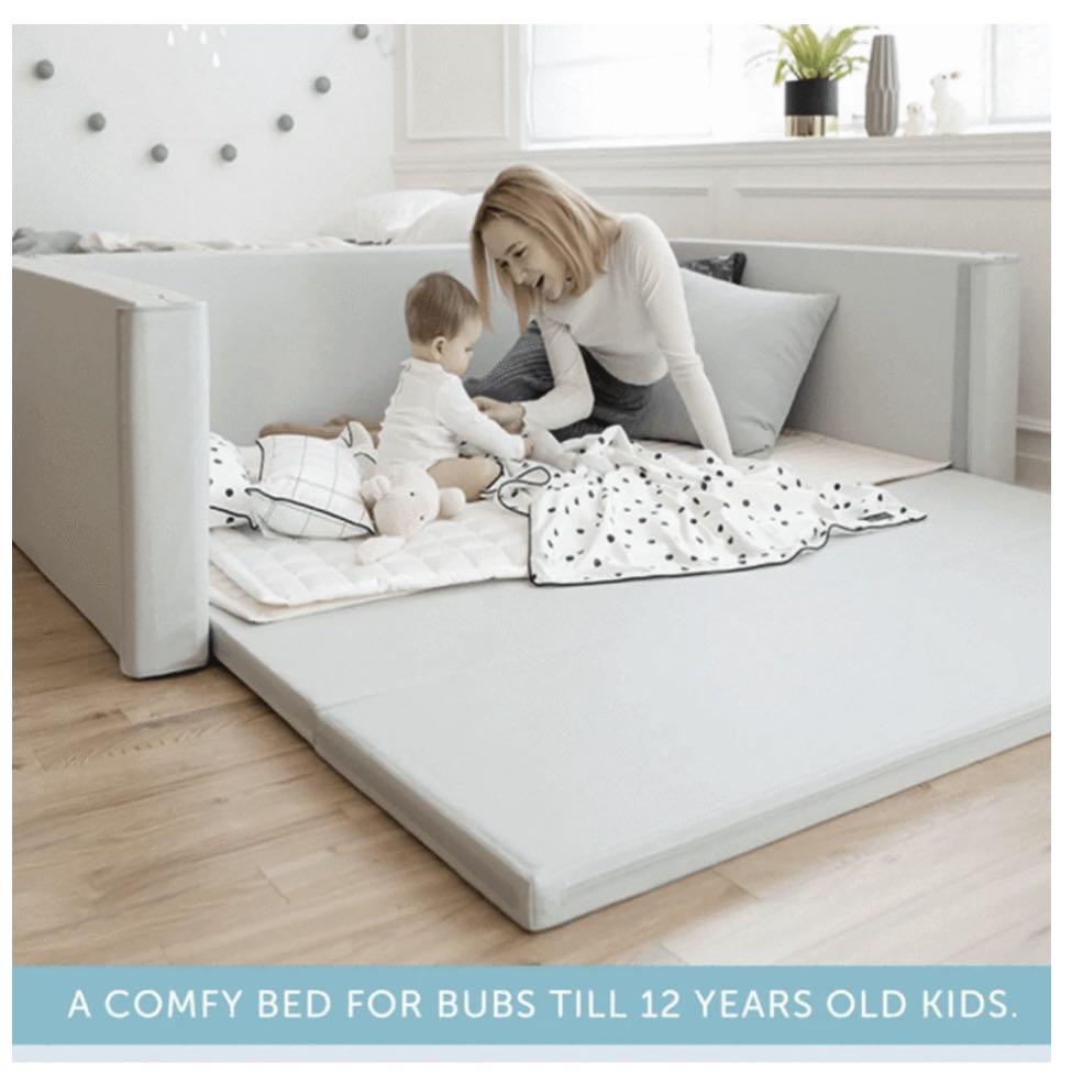 Ggumbi Bumper Bed Twin Star Gray L size Babies Kids Infant Playtime on Carousell