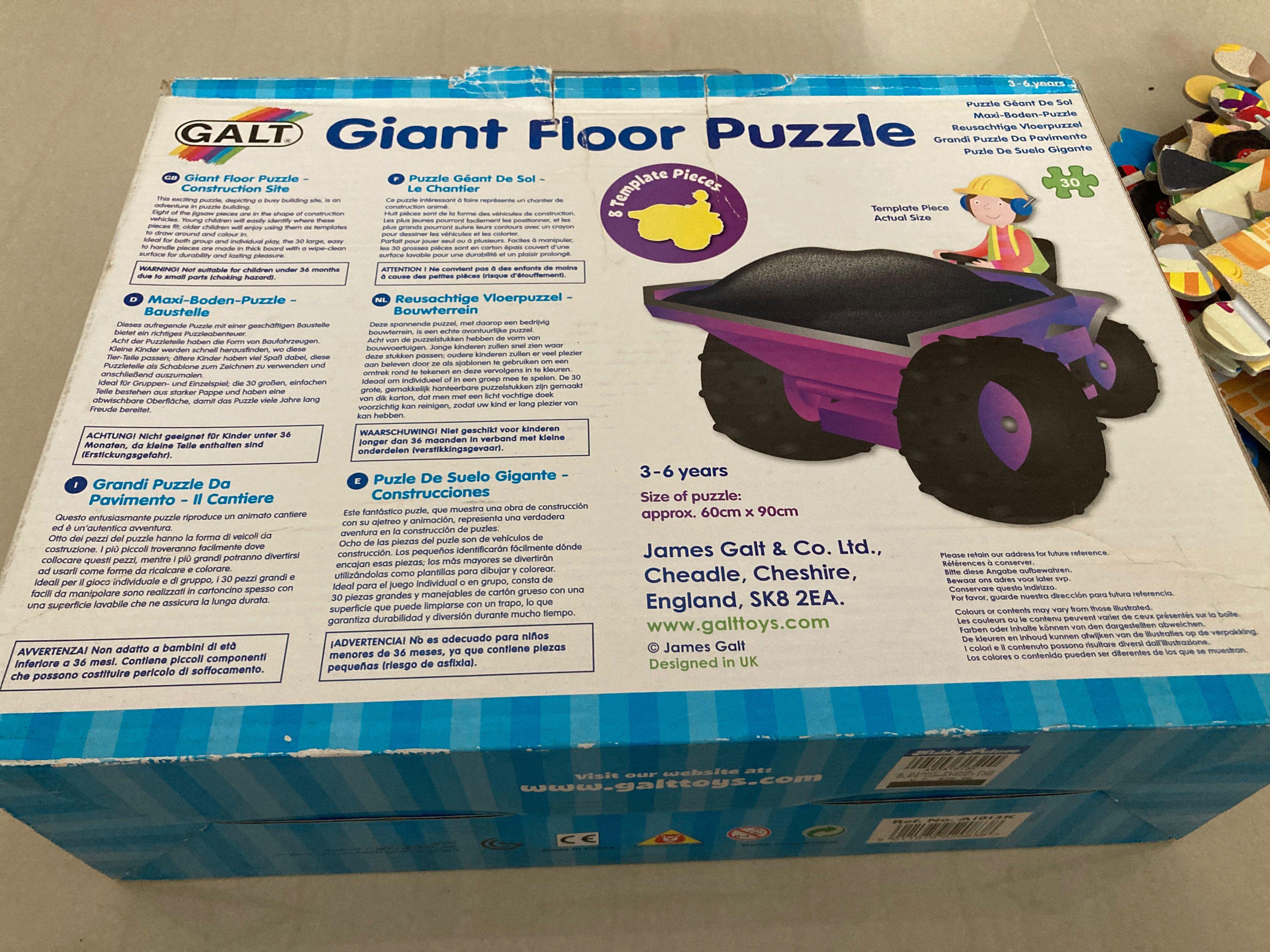Giant floor puzzle Construction Site, Hobbies & Toys, Toys & Games on