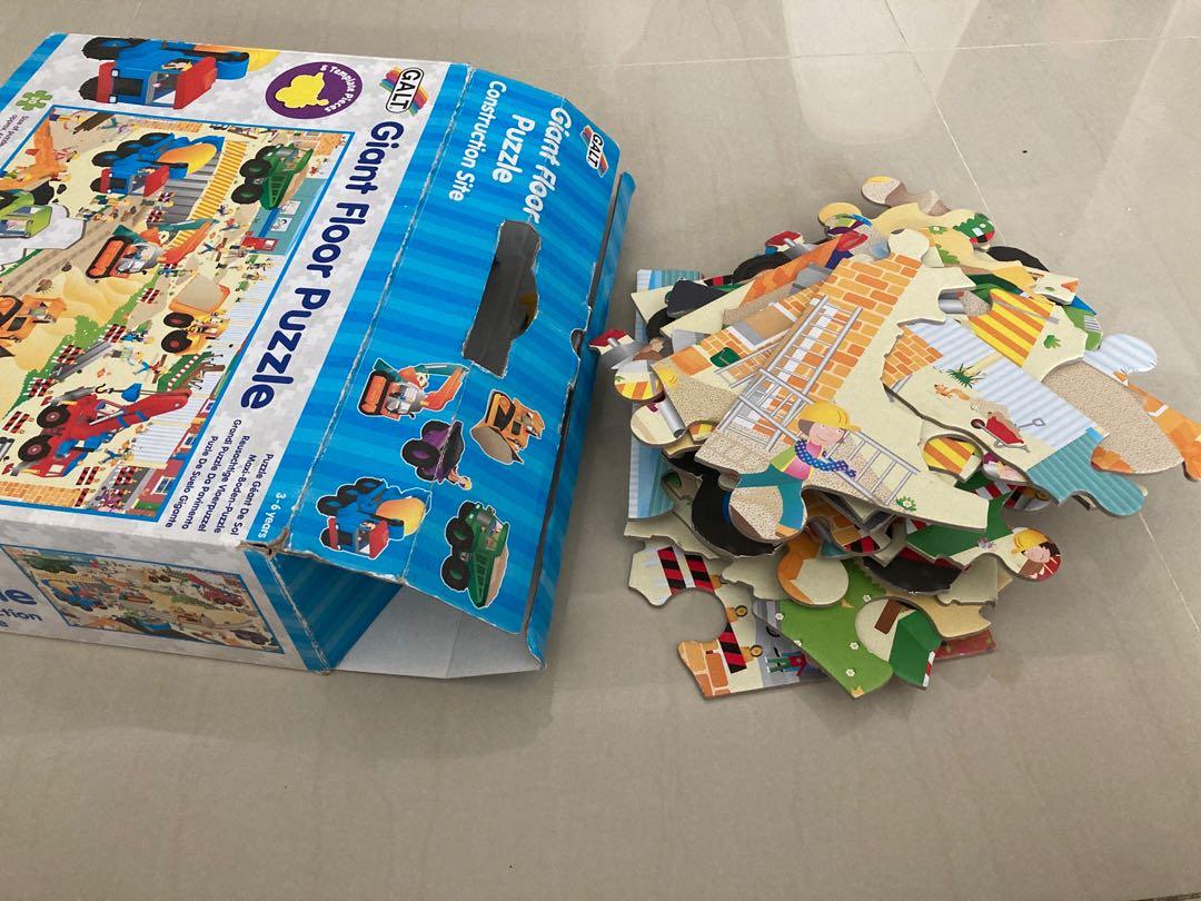 Giant floor puzzle Construction Site, Hobbies & Toys, Toys & Games on