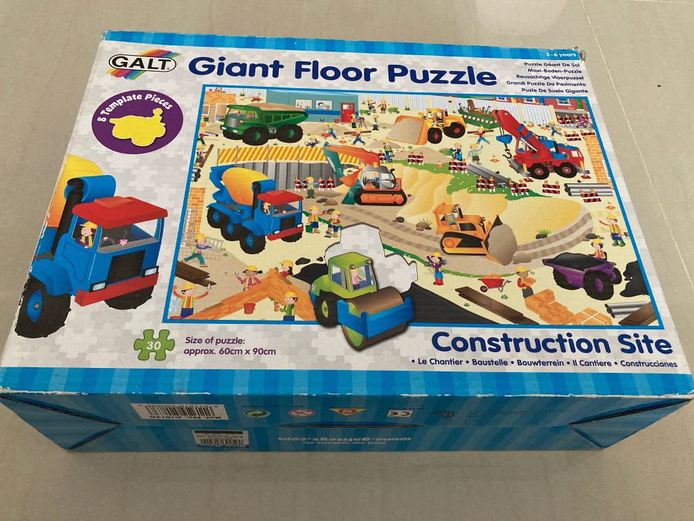 Giant floor puzzle Construction Site, Hobbies & Toys, Toys & Games on