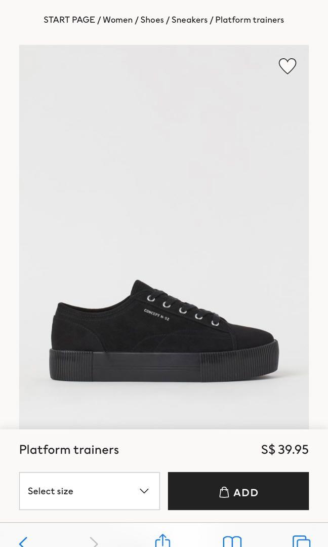 H and m womens trainers shop