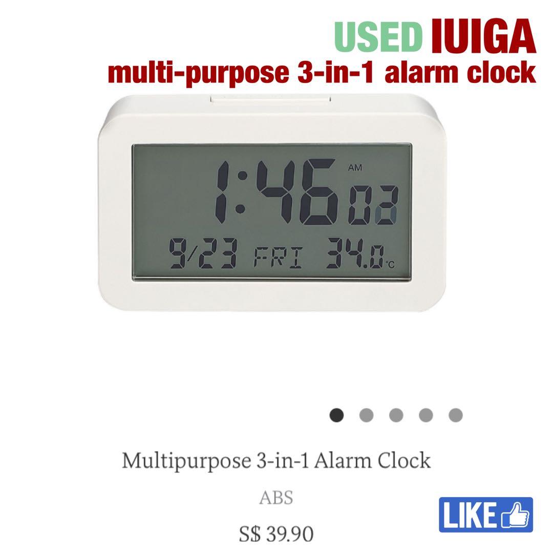 IUIGA alarm clock, Furniture & Home Living, Home Decor, Clocks on Carousell