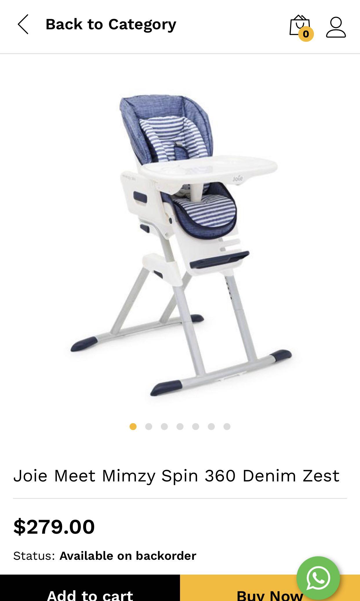 JOIE High Chair 360 spin Babies Kids Nursing Feeding Baby High Chairs on Carousell