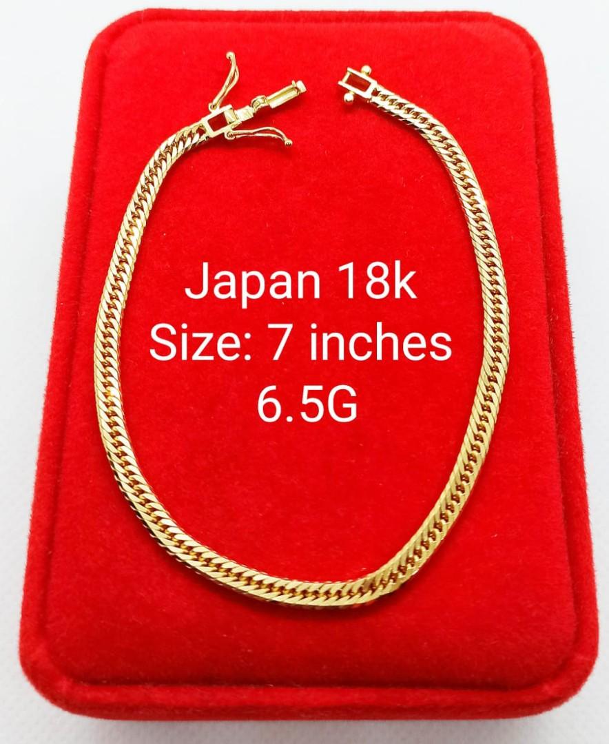 K18 Japan Gold 10 Cut Bracelet, Women's Fashion, Jewelry & Organizers