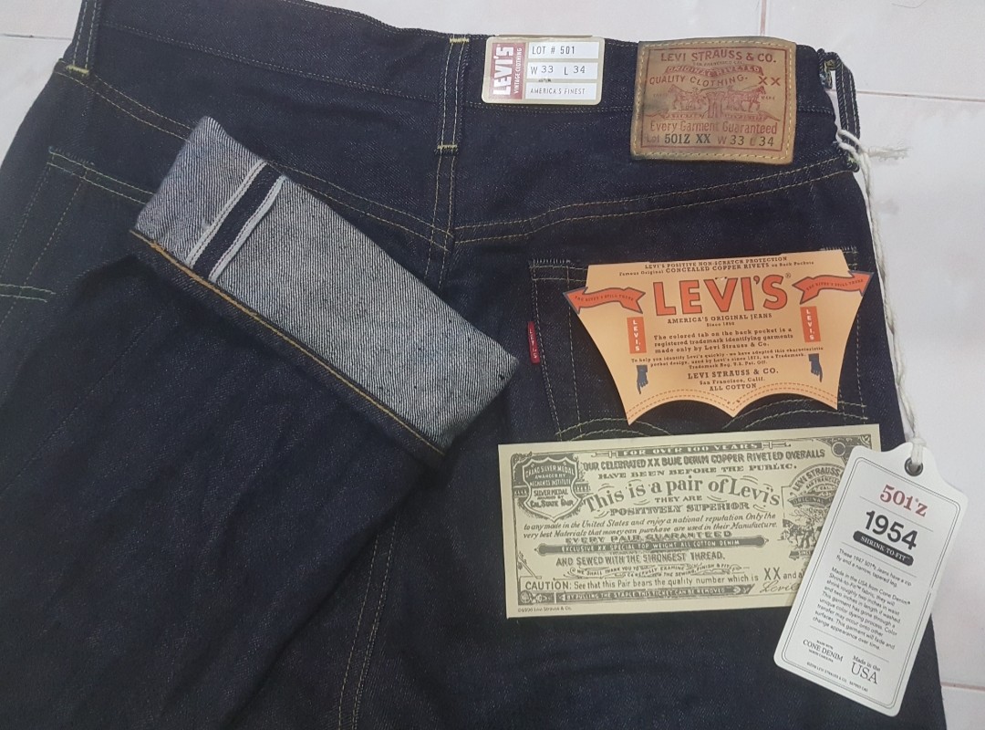 Levis Big E LVC 1954 USA 501Z XX, Men's Fashion, Bottoms, Jeans on 