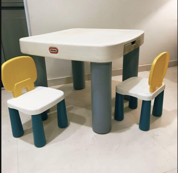 Little Tikes Table And 2 kids Chairs, Furniture & Home Living