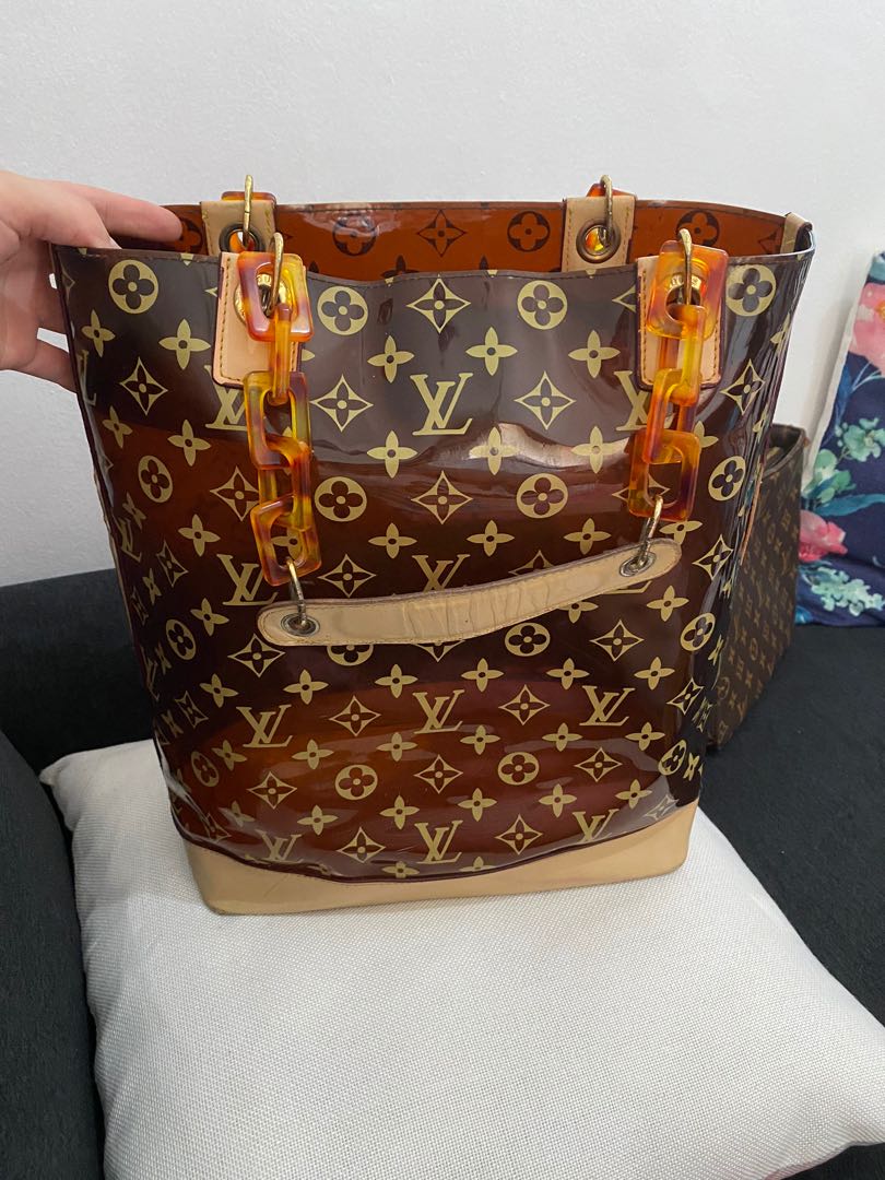 Louis Vuitton monogram clear Vinyl Cabas Ambre tote bag, Luxury, Bags &  Wallets on Carousell