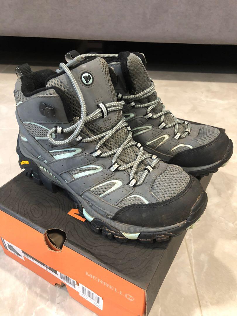 Merrell Women Moab 2 Gtx High Cut Sports Equipment Hiking Camping On Carousell