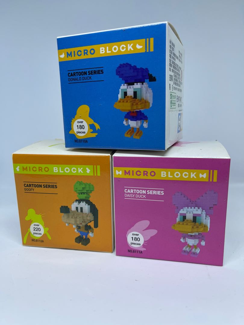 (3 in a set) Micro Block Cartoon Series, Hobbies & Toys, Toys & Games on Carousell
