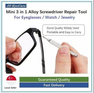 Mini 3 in 1 Alloy Screwdriver Repair Tool for Watch / Eyeglass / Jewelry