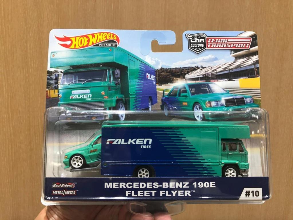 MISB Hot Wheels Falken Mercedes Benz 190E w Fleet Flyer Hotwheels