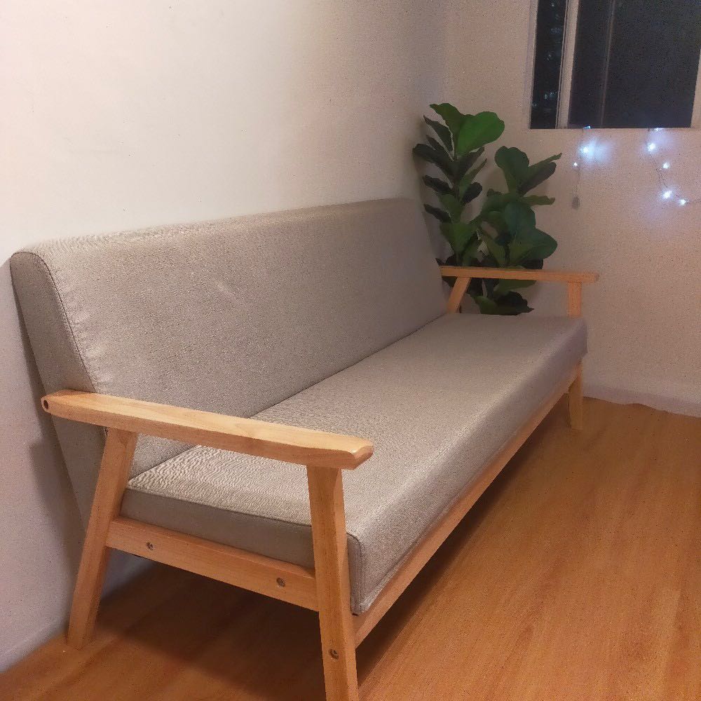 Muji Style 3 Seater Sofa Furniture